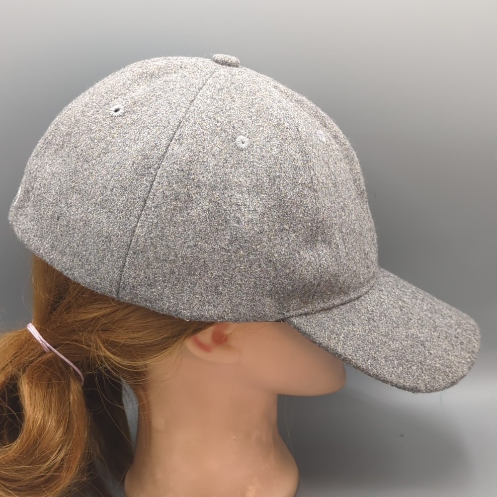 Brooks Brothers Baseball Cap L/XL Fitted Hat Gray Wool Blend Curved Bill - Picture 6 of 10